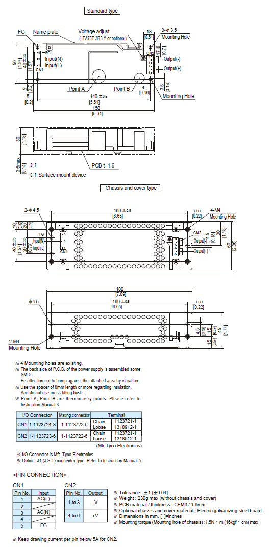 LFA75F-48-J1 Switching Power Supplies AC/DC PS Open frame