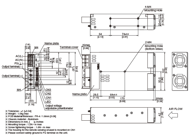 PBA300F-24-F4 Cosel Switching power supplies 1pc