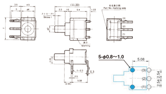 Dimension of Fujisoku FP1F-5M-Z