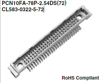 Hirose Electric Cable to board/relay connectors PCN10FA-78P-2.54DS(72)  50pcs