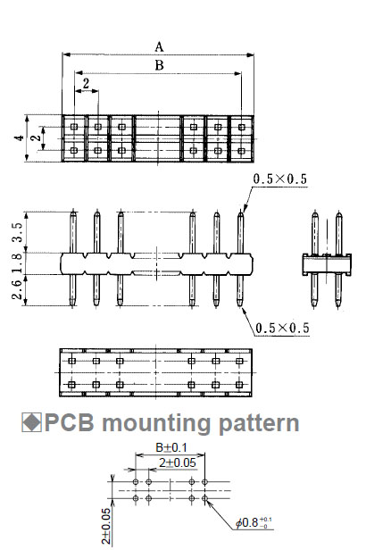 Dimension_A3B_straight_Pinheader.