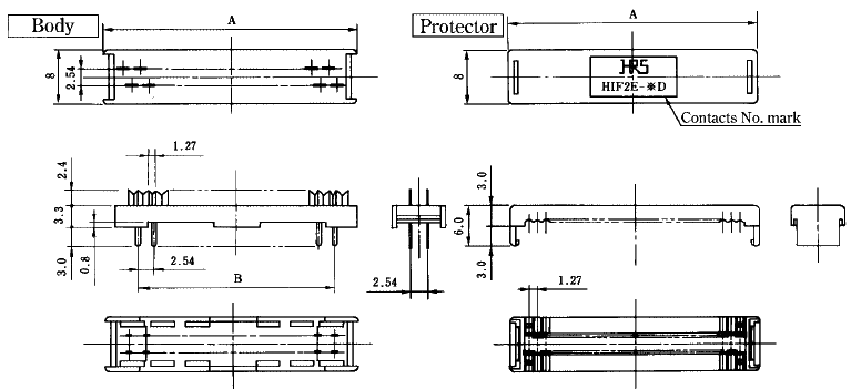 Dimension of HIF2E-D-2-54RA