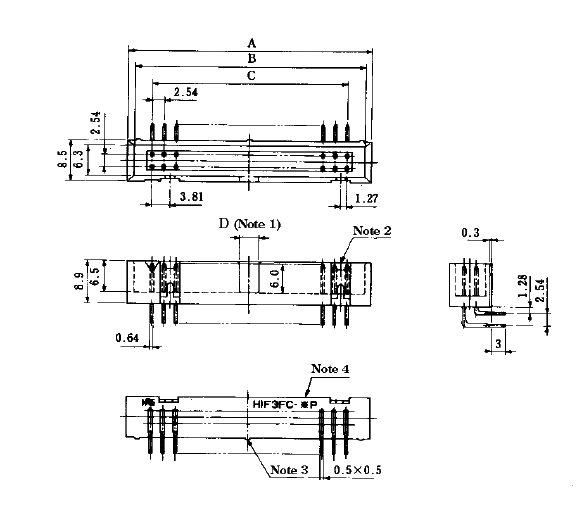 Dimension_HIF3FC-_PA-2.54DS.