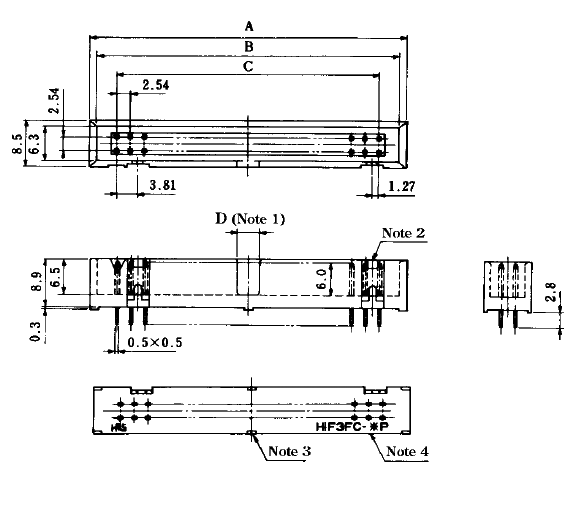 Dimension_HIF3FC-_PA-2.54DSA.