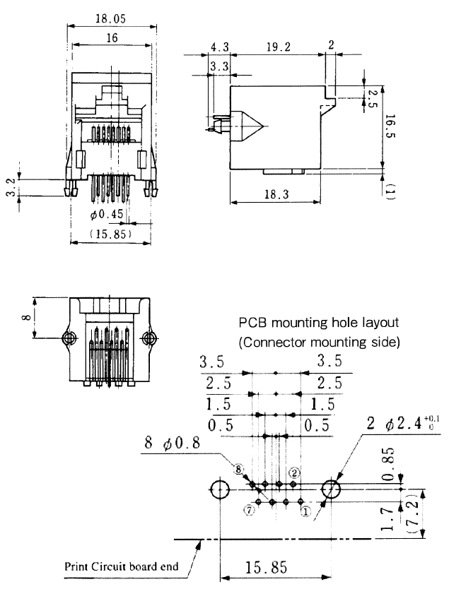 Dimension of TM5RC-88