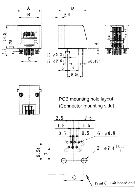 Dimension of TM5RE1