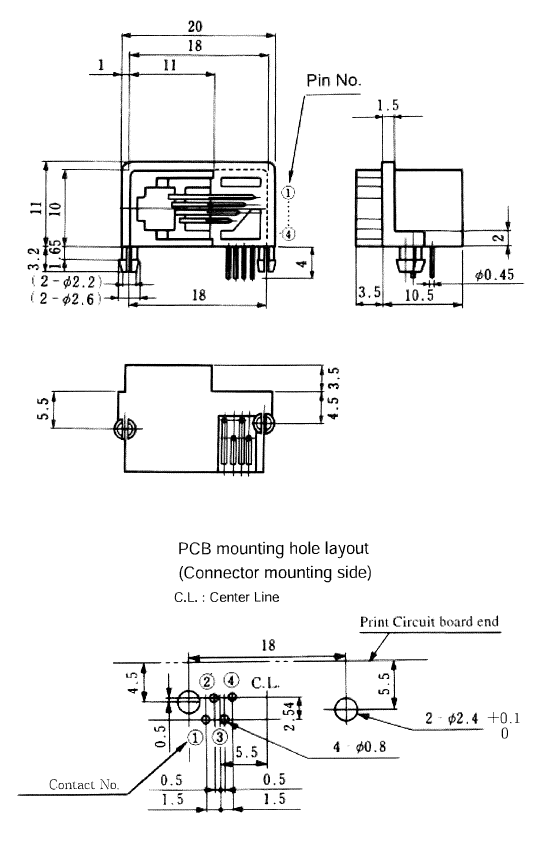 Dimension of TM5RF-44