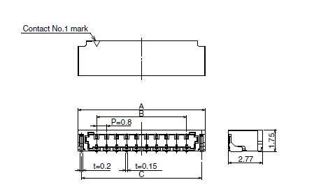 Dimensions of DF52-S-H