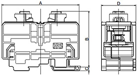 Dimensions of EF2 series