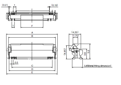 Dimensions of FH12-S-05SVA