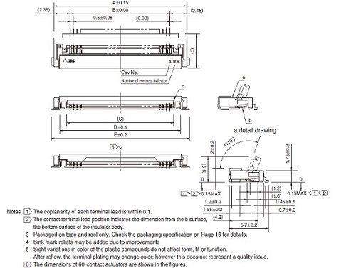 Dimensions of FH52T series