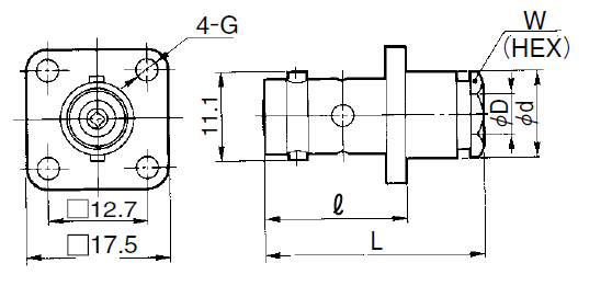 Dimension of hrs  ug-291u.