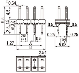 Dimensions of DSP02-002-431G