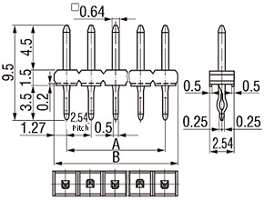 Dimensions of DSP03-432G