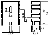 Lsi Cooler With pin fixed for PCB 2535-12  500pcs