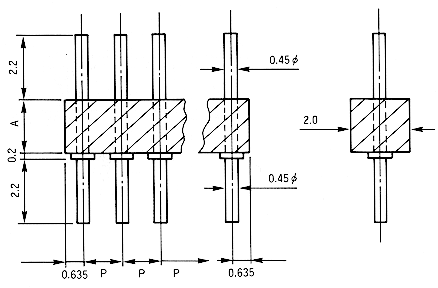 Mac8 Connectors for PCB MB-3-4.5  100pcs