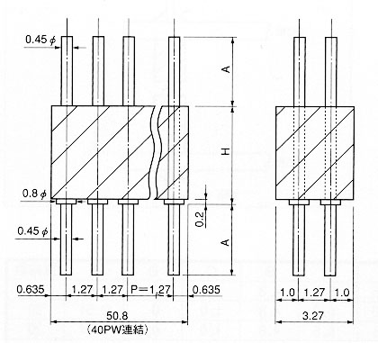 Mac8 Connectors for PCB MBW-1-2.0  100pcs