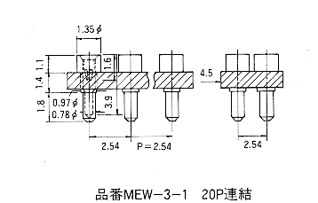 Mac8 Socket pins MEW-3-1  10pcs