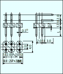 Mac8 Connectors for PCB WCAW-20-2  100pcs