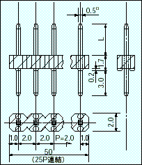 Mac8 Connectors for PCB WC-20-8  100pcs