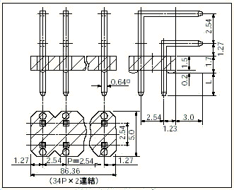 Mac8 Connectors for PCB WLA-2-2  100pcs