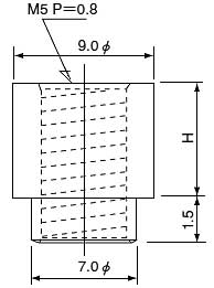 TH1.6-M5-B Dimension