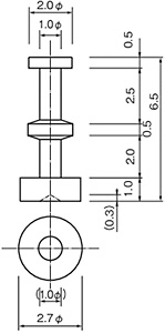 Dimensions of WTS-3-6.5-B