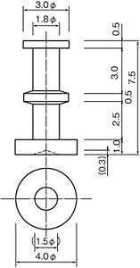 Dimensions of WTS-4-7.5-B