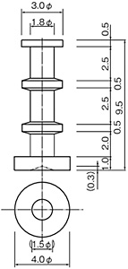 Dimensions of WTS-4-9.5-B