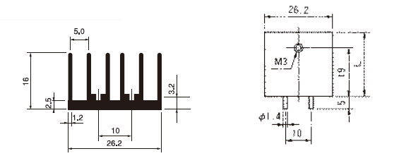 Mizutani Electric With pin fixed for PCB BPUE26-25  300pcs