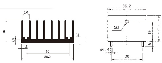 Mizutani Electric With pin fixed for PCB BPUE36-30  100pcs