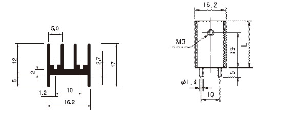 Mizutani Electric With pin fixed for PCB BPUH16-25  300pcs