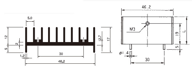 Mizutani Electric With pin fixed for PCB BPUH46-25  100pcs