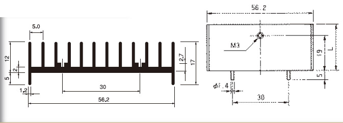 Mizutani Electric With pin fixed for PCB BPUH56-30  100pcs