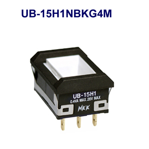 NKK Switches Illuminated pushbutton switches UB-15H1NBKG4Y  20pcs