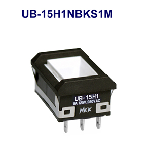 NKK Switches Illuminated pushbutton switches UB-15H1NBKS1Y-EYK  20pcs