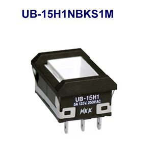 NKK Switches Illuminated pushbutton switches UB-15H1NBKS1R-GNS  20pcs