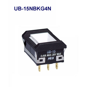 NKK Switches Pushbutton switches UB-15NBKG4N-MWS  30pcs