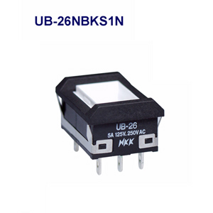 NKK Switches Pushbutton switches UB-26NBKS1N-MWS  20pcs