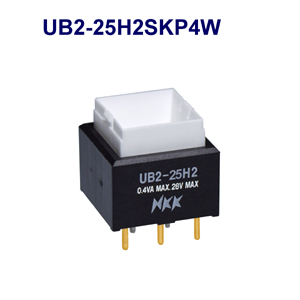 NKK Switches Illuminated pushbutton switches UB2-25H2SKP4W-BNS  10pcs