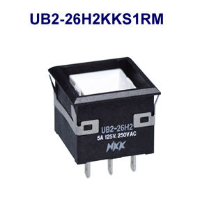 NKK Switches Illuminated pushbutton switches UB2-26H2KKS1RM  10pcs