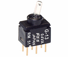 NKK Switches Illuminated toggle switches G-13CPRM  30pcs