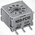 NKK Switches Rotary code switches ND3-FC10P  60pcs