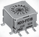 NKK Switches Rotary code switches ND3-FC16B  60pcs