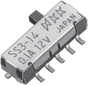 NKK Switches Slide switches SS3-14MAH4  100pcs