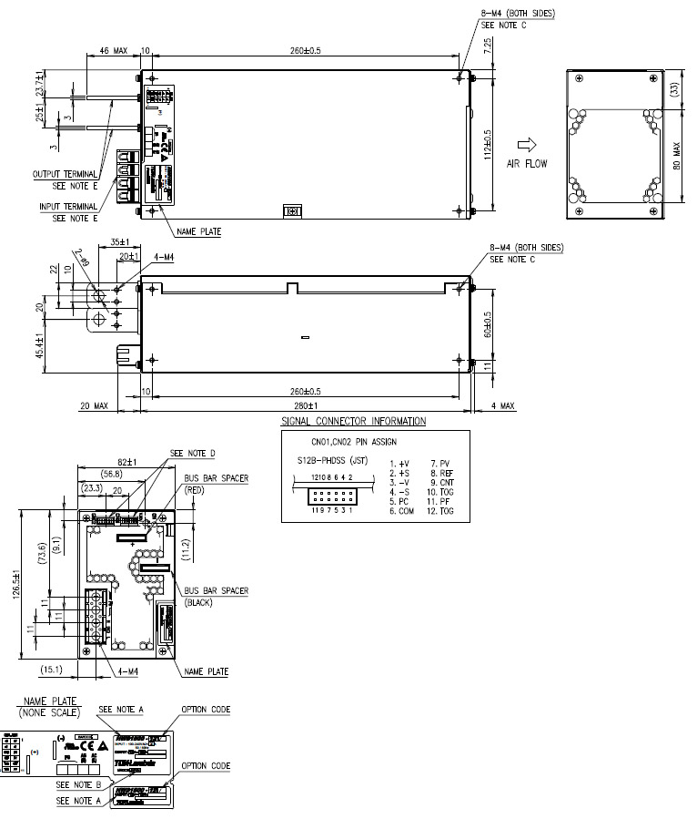 Dimension_tdklambda_HWS1500.