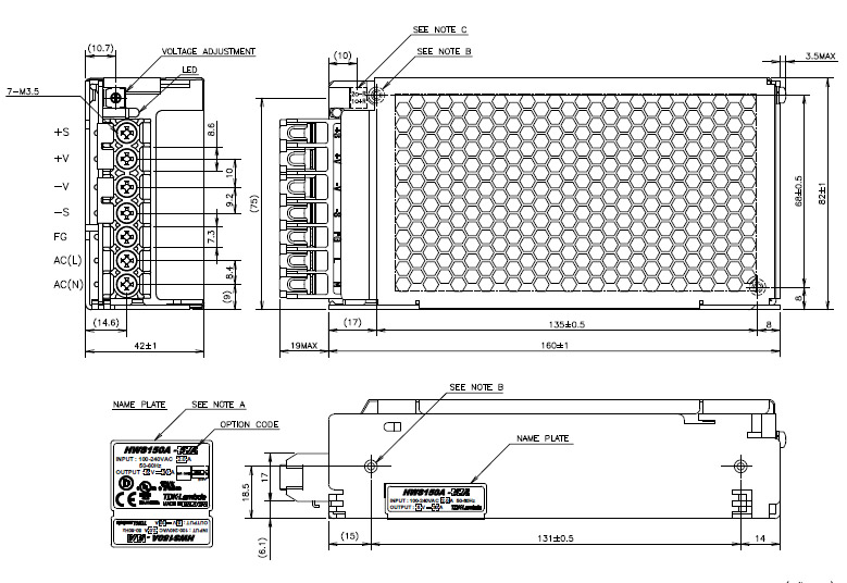 Dimension_tdklambda_HWS150A_A.