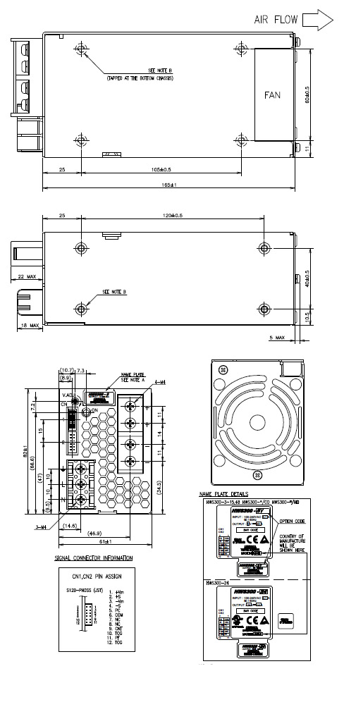 Dimension_tdklambda_HWS300