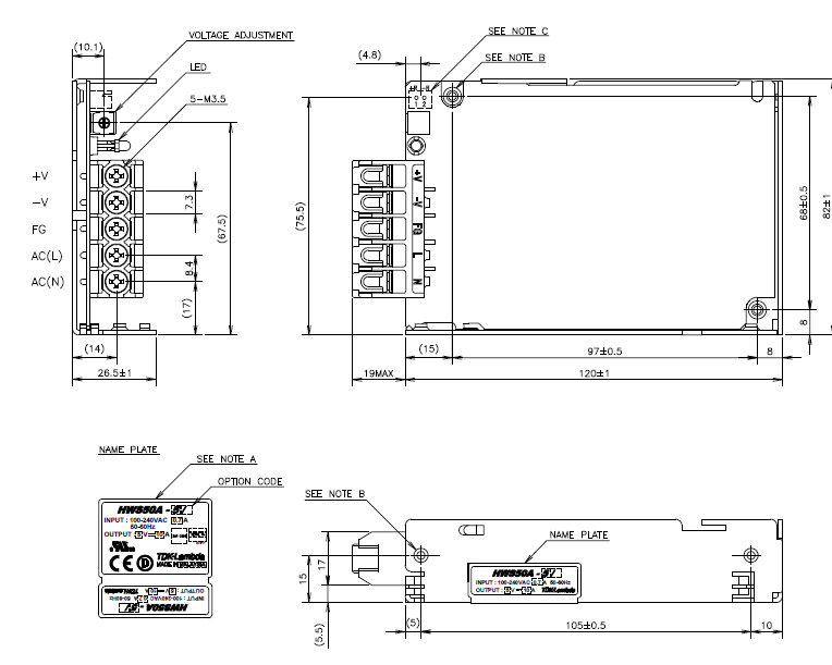 Dimension_tdklambda_HWS50A_A.