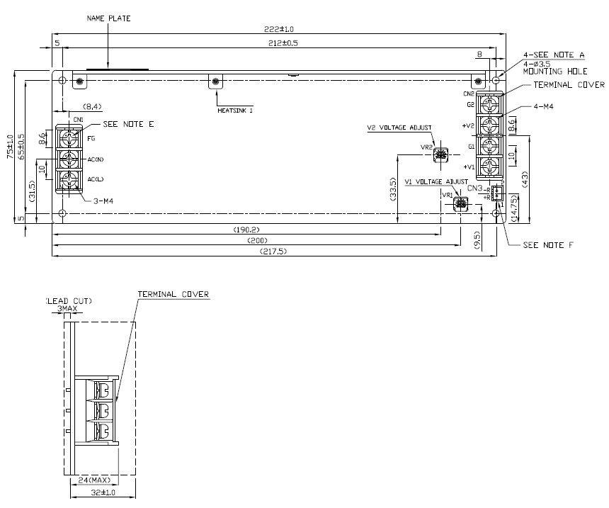 Dimension_tdklambda_ZWD100PAF_T.